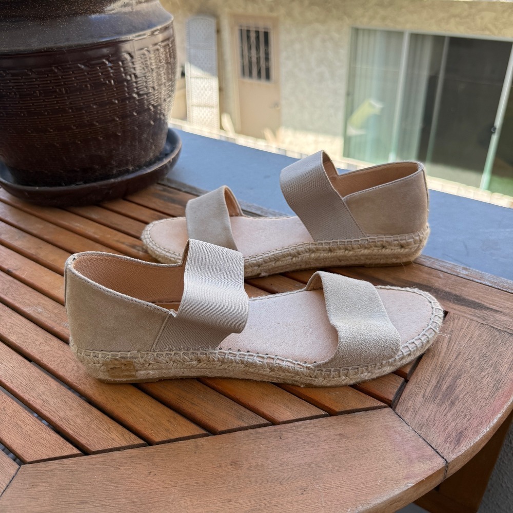 Kanna Espadrille Sandals Suede Elastic Strap Slip On Shoes Size 40/9.5 NWOB - Picture 2 of 6
